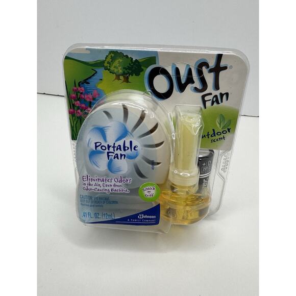 Oust Portable Fan Outdoor Scent Eliminates Odors 2004 Discontinued Vintage New - Picture 7 of 7